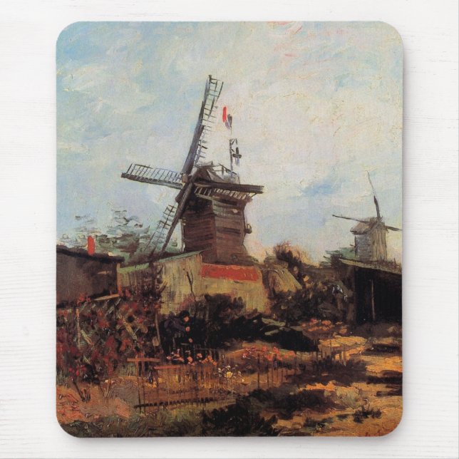 Mousepad Le Moulin de Blute Fin por Vincent van Gogh (Frente)
