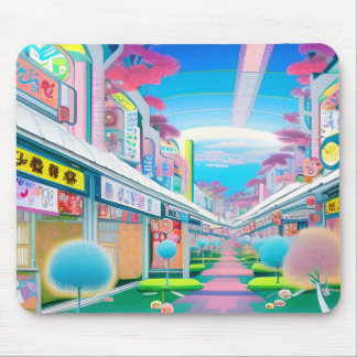 Mousepad Le quartier de Sakae - Japon Art