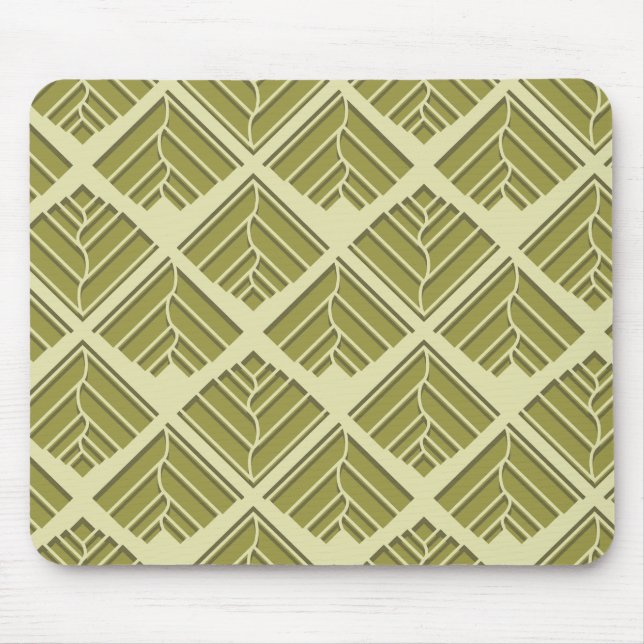 Mousepad Leaf Padrão Dourado Luz do Limão Quadrado (Frente)