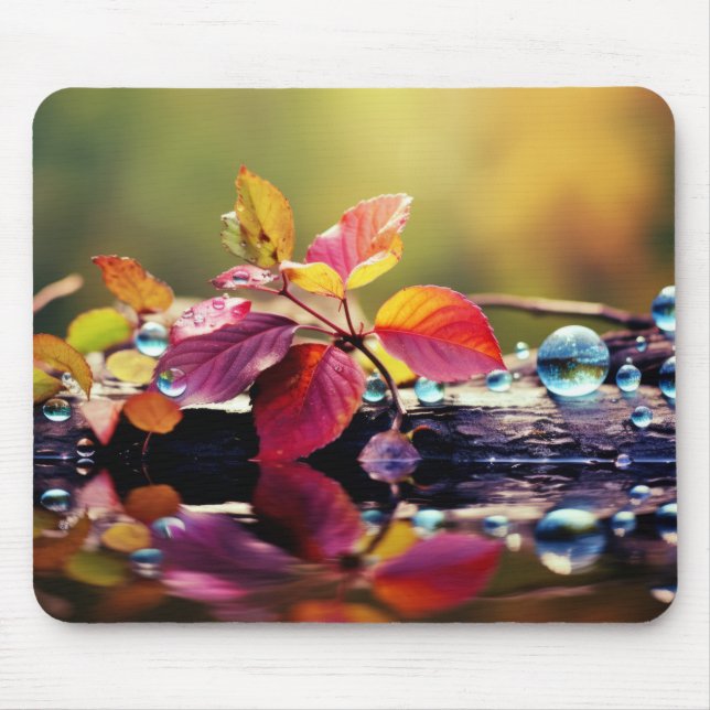 Mousepad Leaf Tranquil Peaceful Nature Serene (Frente)