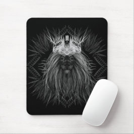 Mousepad Leão com Monograma Coroa