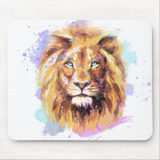 Mousepad Leão de Aquarela