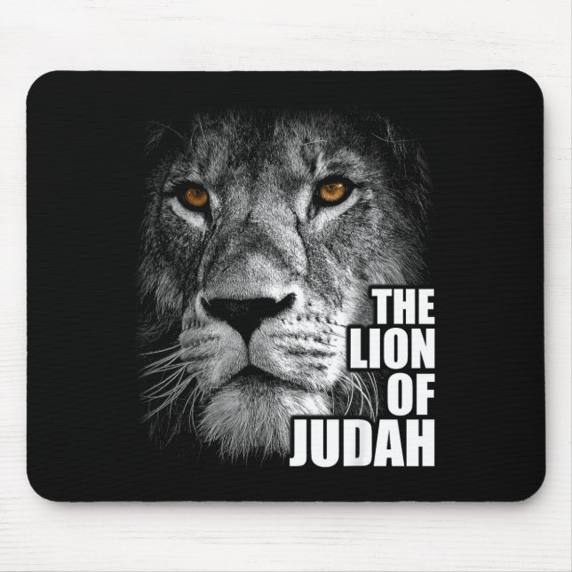 Mousepad Leão de Judá Jesus Fé Cristã Sobre o Medo (Frente)