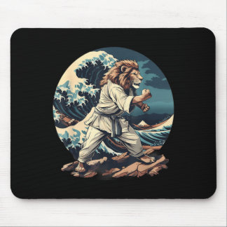Mousepad Leão de Kickboxing Ondas de Taekwondo Jiu-Jitsu Mm