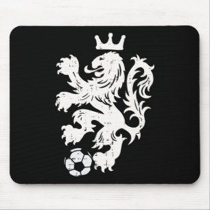Mousepad Leão dos Países Baixos Fã de Futebol Holandês Lara