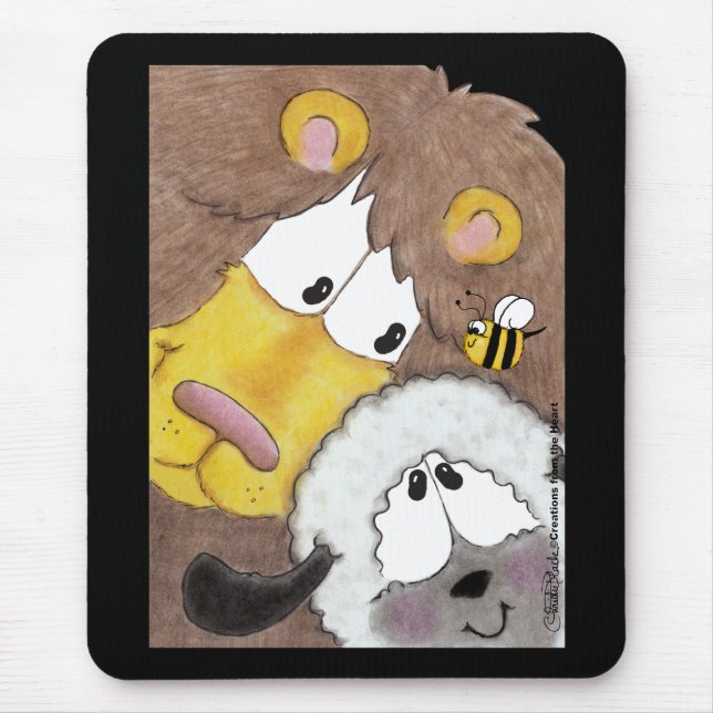 Mousepad Leão e lâmpada para cima (Frente)