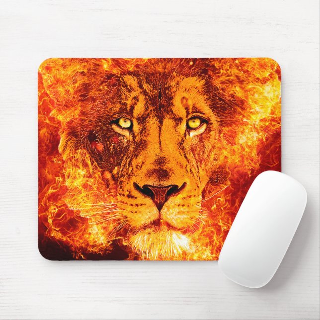 Mousepad Leão flamejante de Judah (Com mouse)