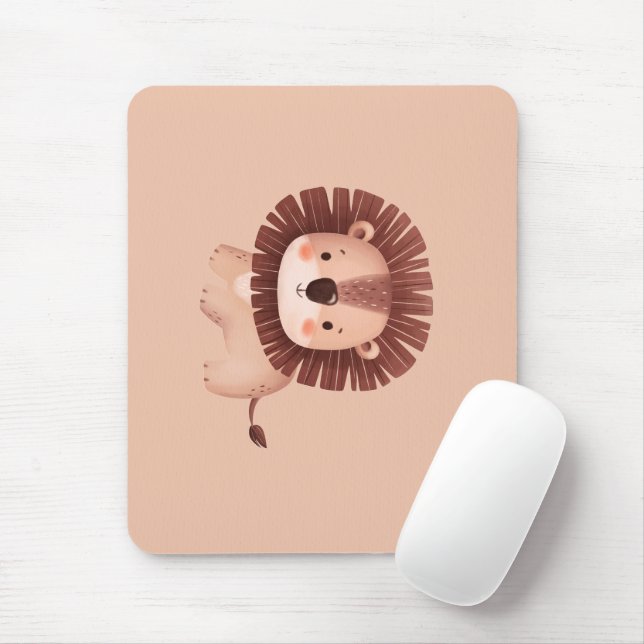 Mousepad Leão Fofo (Com mouse)