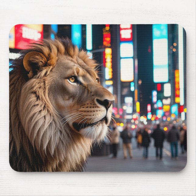 Mousepad Leão na Times Square (Frente)
