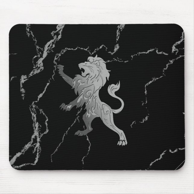 Mousepad Leão Real Prateado (Frente)