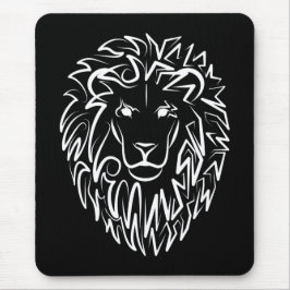 Mousepad Leão Tribal Negro e Branco