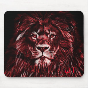 Mousepad Leão vermelho majestoso