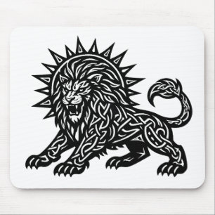 Mousepad Leão Zodíaco Sol‑Crina Leão   BurnsInHell