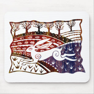 Mousepad Lebre colorida do pulo
