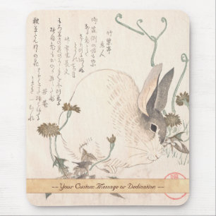 Mousepad Lebre e dente-de-leão, Kubo Shunman, arte japones