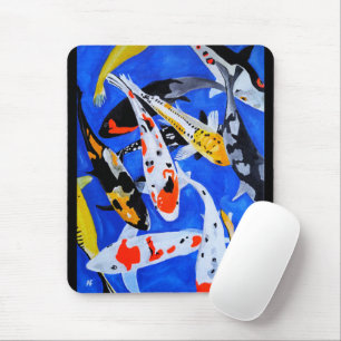 Mousepad Legado da Pintura Japonesa de Koi por Alfred Fox