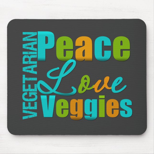 Mousepad Legados de Amor à Paz Vegetarianos (Frente)