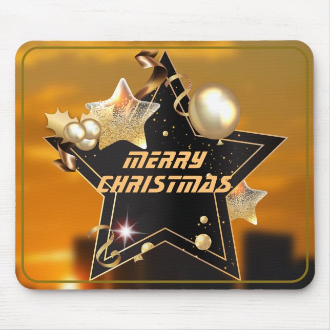 Mousepad Legal amanhecer Black Metally no Dourado Natal (Frente)