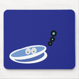 Mousepad Legal Amiga Clam Desenhando Fundo Azul Real