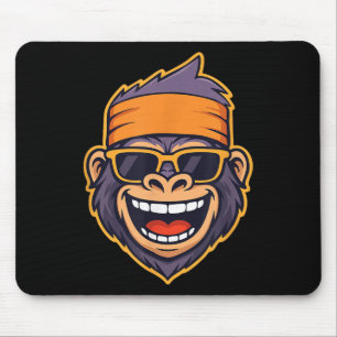 Mousepad Legal Ape Gorilla Head Macaco Funky Retro Bandana
