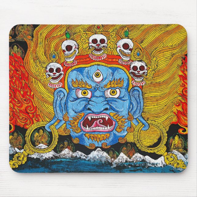 Mousepad Legal arte oriental tibetana thangka demon (Frente)