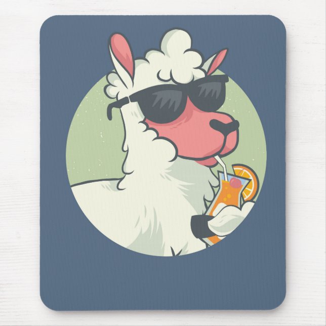 Mousepad Legal Bebida Summer Llama (Frente)