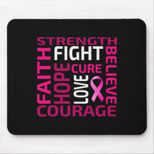Mousepad Legal e agradável Cancer de mama Lira rosa para co