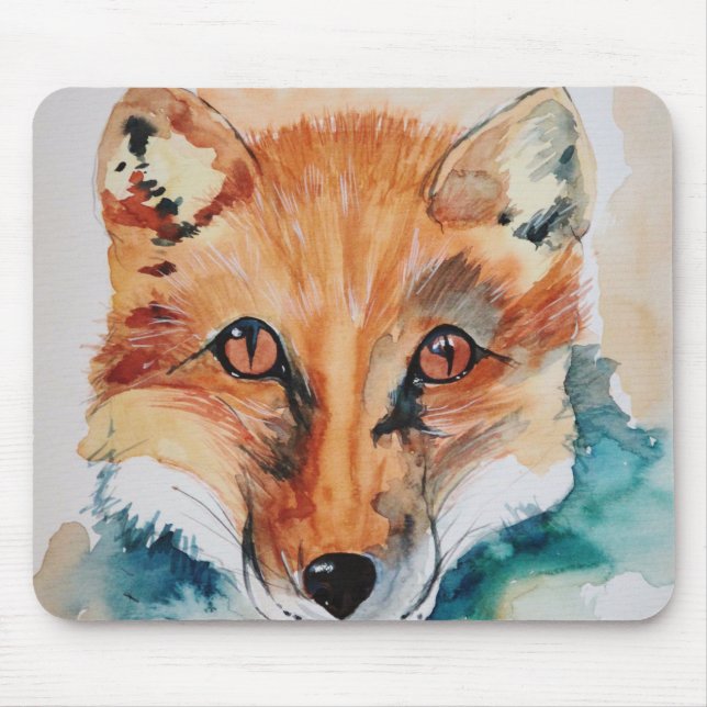 Mousepad Legal Fox Watercolor Painting (Frente)