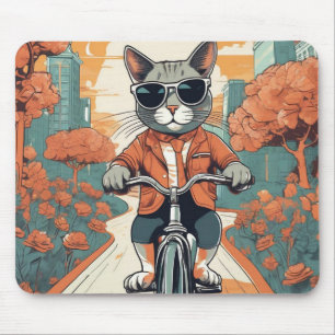 Mousepad Legal Gato com Mouse de Arte Moderna