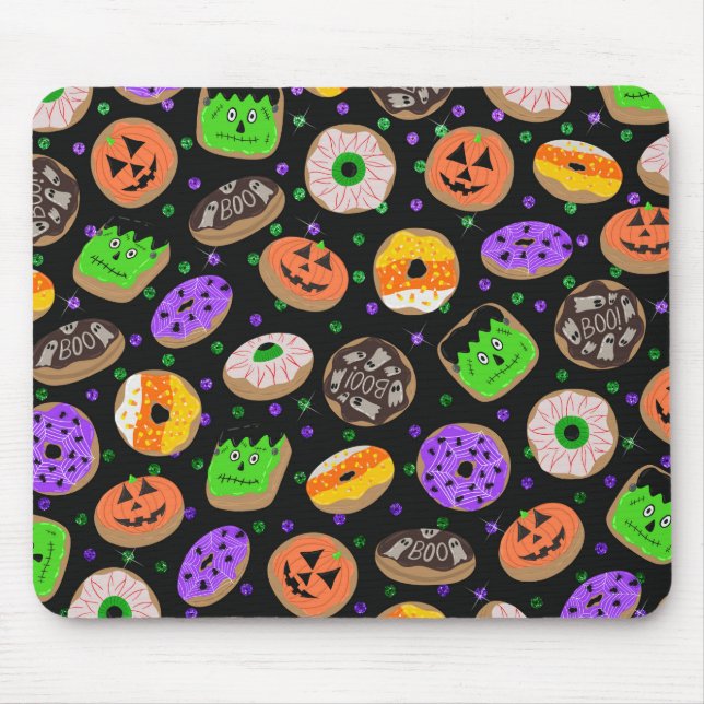 Mousepad Legal Glitter Confetti Rosquinha Halloween (Frente)
