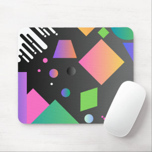 Mousepad Legal gradiente geométrico Fundo preto verde