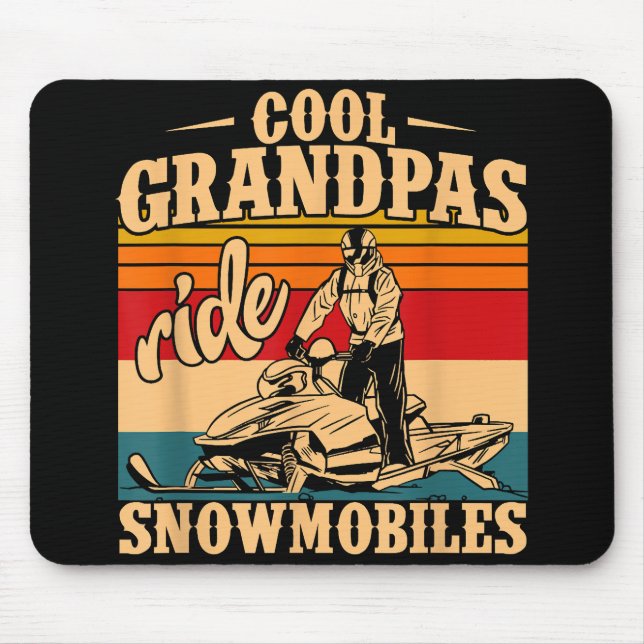 Mousepad Legal Grandpas caminha Snowmobiles Snowmobile Snow (Frente)