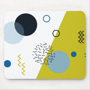 Mousepad Legal, na moda, moderno, geométrico azul verde de