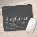 Mousepad Legal Stepdad, Cinza de definição Stepdad<br><div class="desc">Personalize seu padrasto ou padrasto especial para criar um presente exclusivo para Dia de os pais,  aniversários,  Natal ou qualquer dia que você queira mostrar o quanto ele significa para você. Uma maneira ideal de mostrar a ele o quão incrível ele é todos os dias. Projetado por Thisnotme©</div>