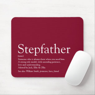 Mousepad Legal Stepdad, Stepdad Definição Divertida Burgund