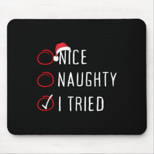 Mousepad Legal Travesso Eu Tentei Lista De Natal Divertido
