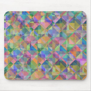 Mousepad Legal triângulos coloridos quadrados formas sobre