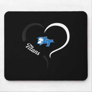 Mousepad Legenda Titãs Logotipo Metade Coração Slogan Hs