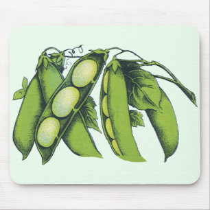Mousepad Legumes Antigos; Feijão Lima, Alimentos Orgânicos