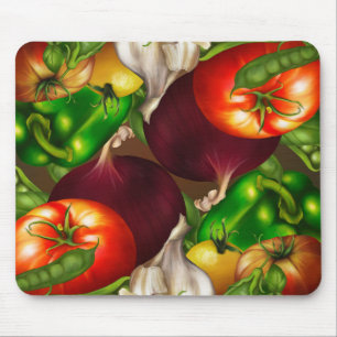 Mousepad Legumes e Ervas Orgânicos Naturais Alimentos Fresc