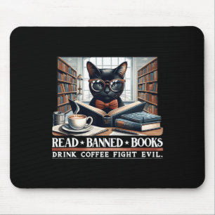 Mousepad Leia Livros Banidos Bebem Café Lov Mau