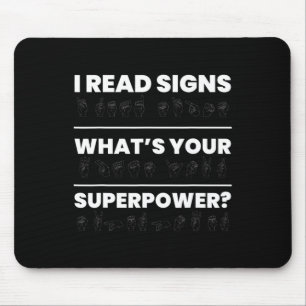 Mousepad Leia os sinais do que seu superpoder