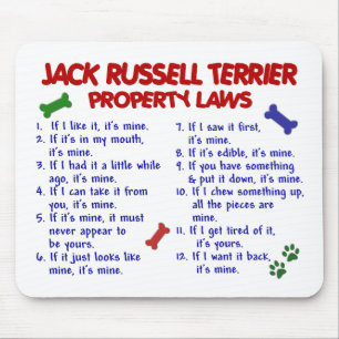 Mousepad Leis 2 da propriedade de RUSSELL TERRIER do JAQUE