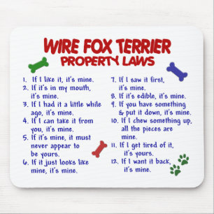 Mousepad Leis 2 da propriedade de TERRIER de RAPOSA do FIO