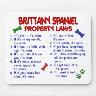 Mousepad Leis 2 da propriedade do SPANIEL de BRITTANY