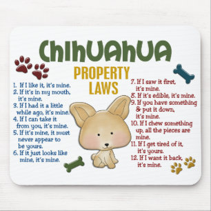 Mousepad Leis 4 da propriedade da chihuahua