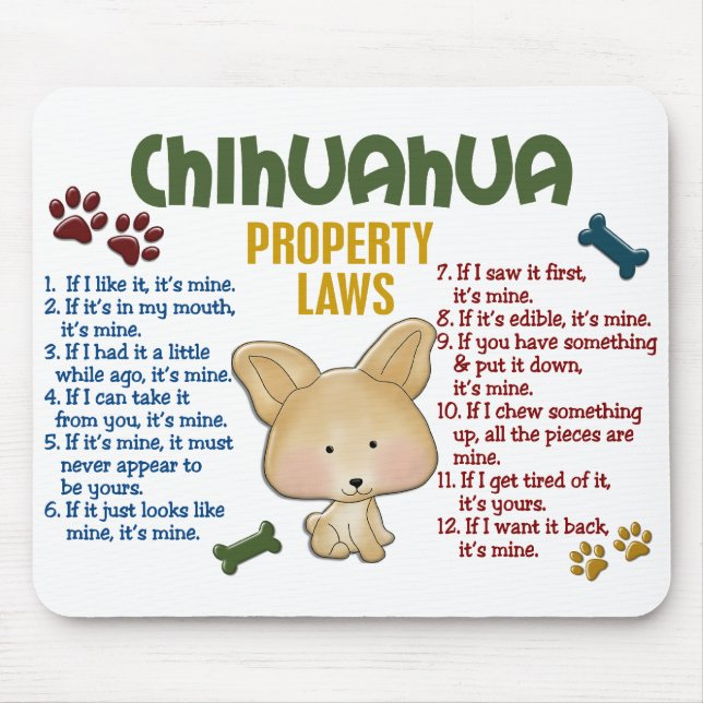 Mousepad Leis 4 da propriedade da chihuahua (Frente)