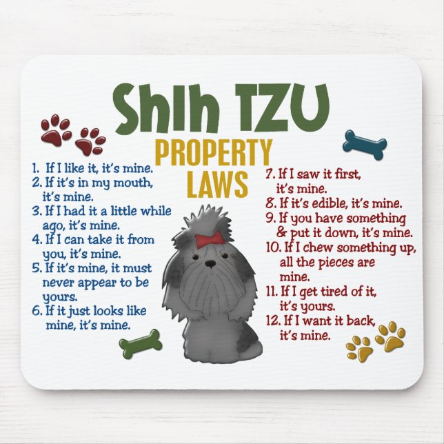 Mousepad Leis 4 da propriedade de Shih Tzu (Frente)