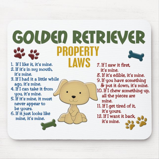 Mousepad Leis 4 da propriedade do golden retriever (Frente)