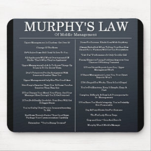 Mousepad Leis de Murphys da gestão média